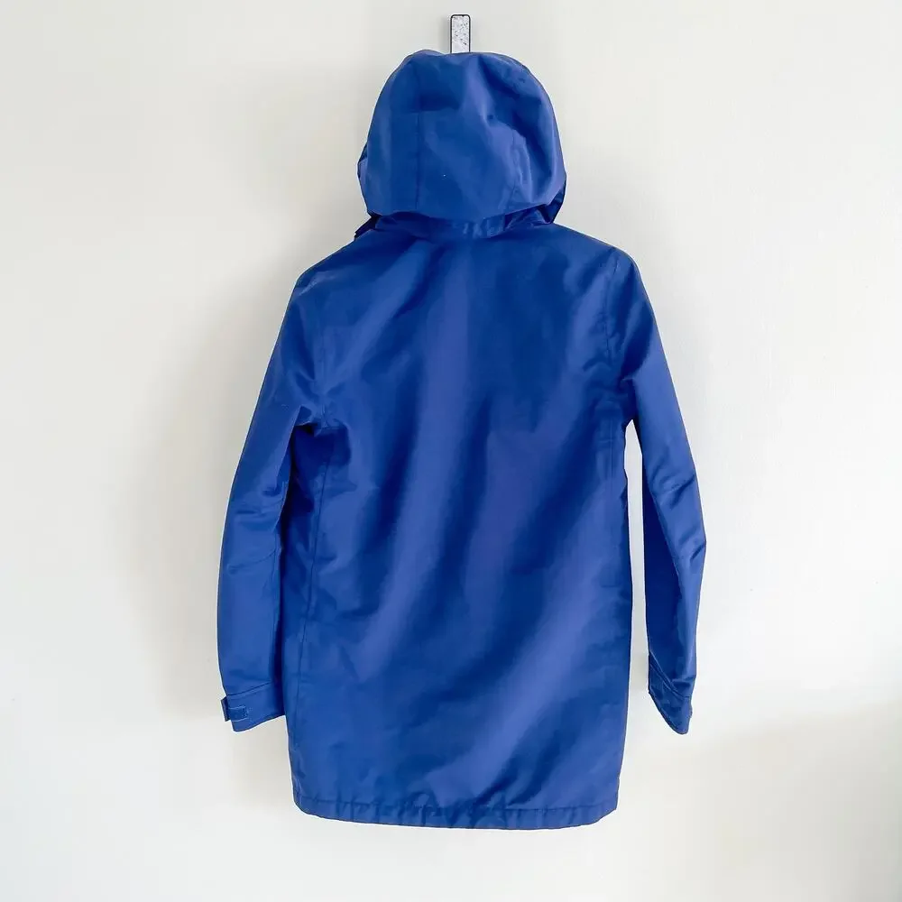 Lands’ End Men’s Small Squall Jacket Blue Waterproof Windproof Fleece Lined NWOT